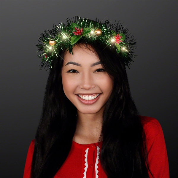 Christmas Crown Light Up Hair Wreath; Blank Pricing... from ASI 34194 ALightPromos