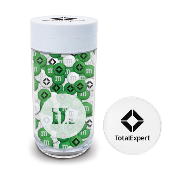 Gift jar filled with 12.7 oz. personalized candy coated chocolate in... from ASI 44900 NC Custom (CI/Lanco) / Chocolate Inn