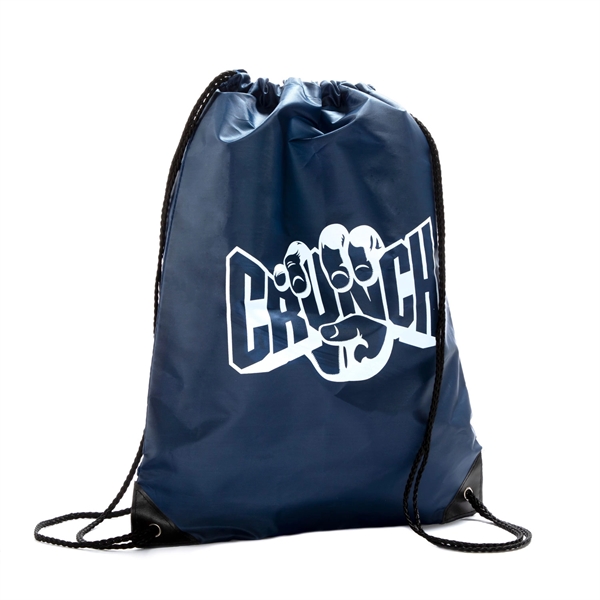 14" x 18" classic polyester backpack with drawstring closure.... from ASI 44900 NC Custom (CI/Lanco) / Chocolate Inn