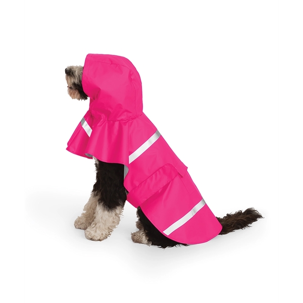 New Englander 100% polyurethane dog rain jacket with hood in assorted... from ASI 44620 Charles River Apparel