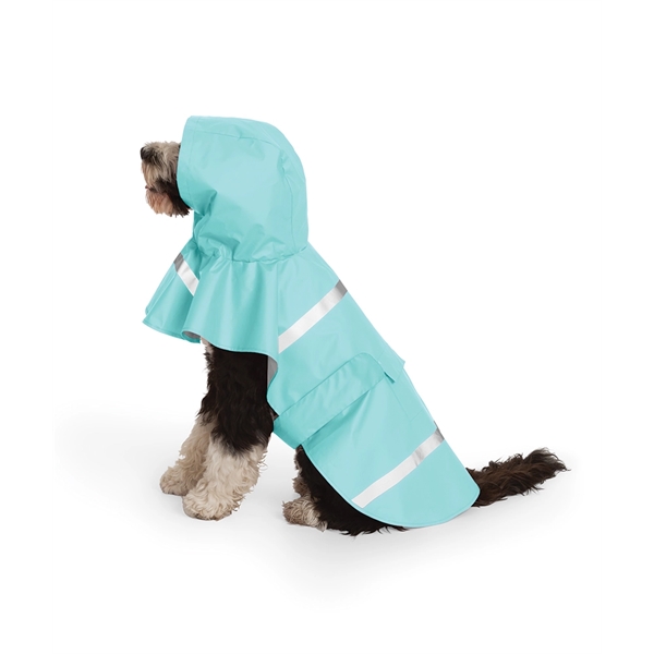 New Englander 100% polyurethane dog rain jacket with hood in assorted... from ASI 44620 Charles River Apparel