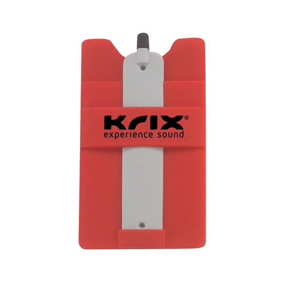 Fully customizable informational booklet with silicone smartphone wallet and stylus stand.... from ASI 90807 Tekweld