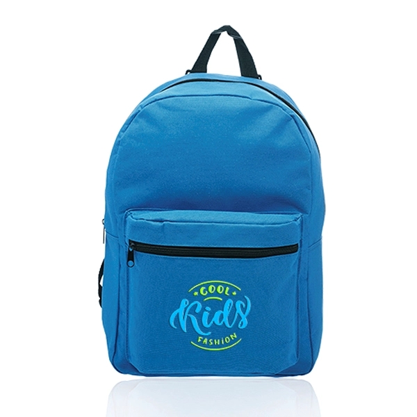 Polyester backpack with large zippered front pocket, spacious main compartment and... from ASI 39552 BEL Promo
