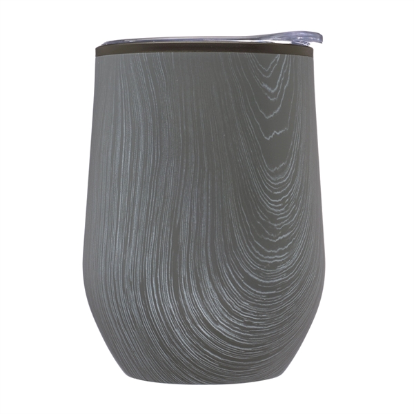 12 oz. stainless steel stemless wine glass with wood pattern, clear... from ASI 39552 BEL Promo