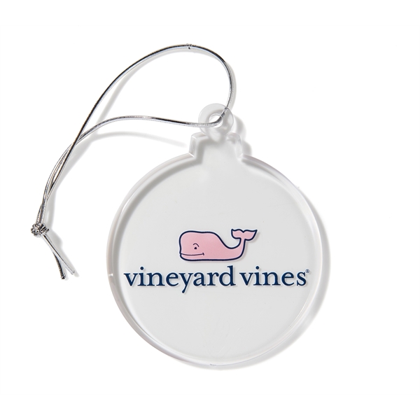 Round Shape Crystal Clear Acrylic Ornament USA made w/full color imprint,... from ASI 79933 Prorose Inc / ProRose