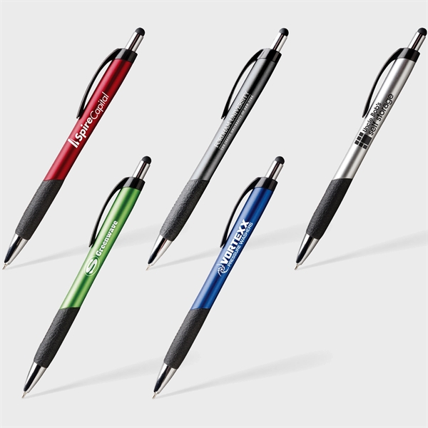 Hybrid Ink pen with a handy Stylus Top, Black and Chrome... from ASI 61966 HPG / Hub Pen
