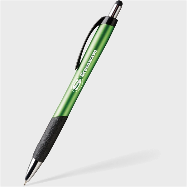 Hybrid Ink pen with a handy Stylus Top, Black and Chrome... from ASI 61966 HPG / Hub Pen