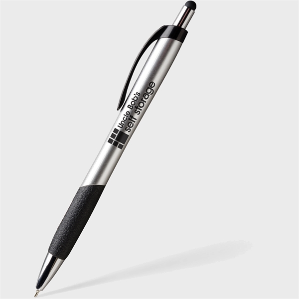 Hybrid Ink pen with a handy Stylus Top, Black and Chrome... from ASI 61966 HPG / Hub Pen