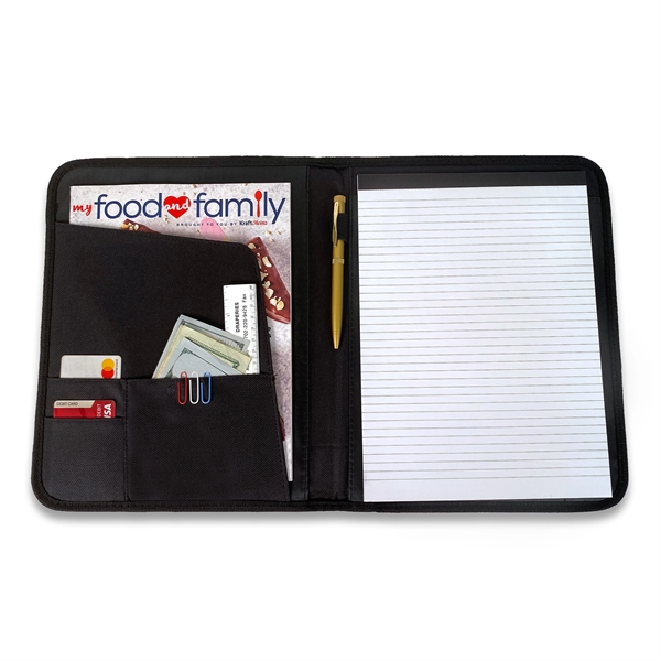 High quality padfolio with heathered and leatherette exterior and a letter... from ASI 34800 Alstar Creations / Alstar Line