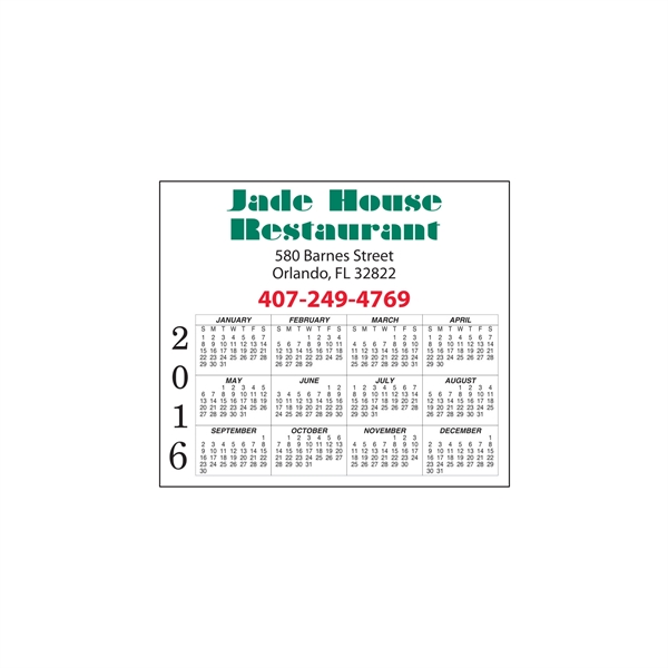 Rectangular shape calendar magnet.... from ASI 67620 Lion Circle Corp
