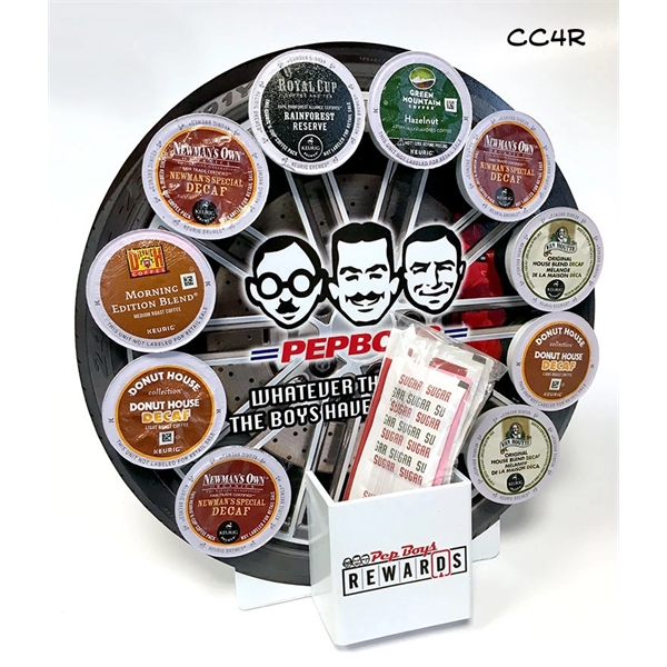 K-Cup display coffee caddy holds 10 coffee pods with condiment pocket... from ASI 68207 MAC Specialties Ltd / Plus Promotional Products