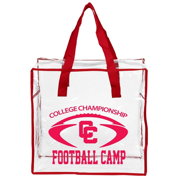 Clear vinyl stadium-friendly tote bag with 20" reinforced handles.... from ASI 62660 Innovation Line