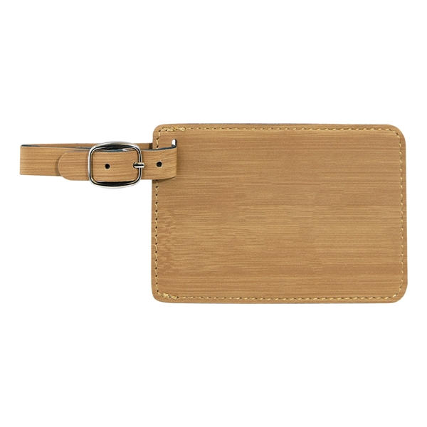 4 1/4" x 2 3/4" x 1/16" PU leatherette bamboo-look luggage... from ASI 74601 Calico