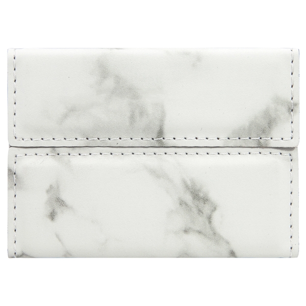 3 3/4" x 2 3/4" x 9/16" marble-look PU leather business... from ASI 74601 Calico