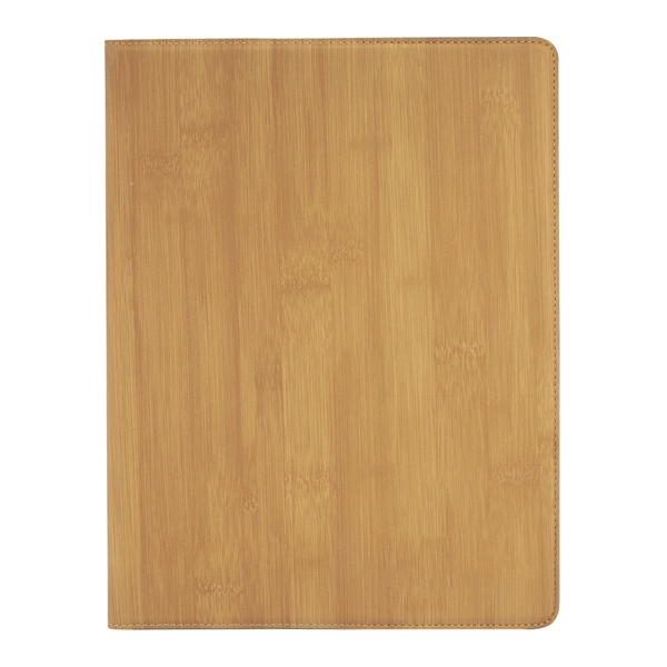 1.5" x 9.5" x 12" bamboo look PU leather portfolio with... from ASI 74601 Calico
