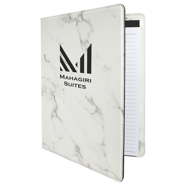 1.5" x 9.5" x 12" marble look PU leatherette portfolio writing... from ASI 74601 Calico