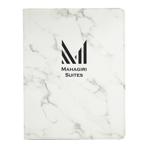 1.5" x 9.5" x 12" marble look PU leatherette portfolio writing... from ASI 74601 Calico