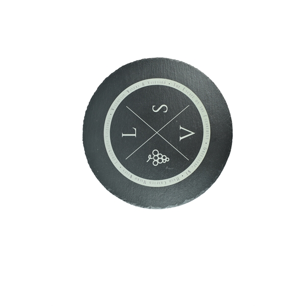 11 3/4" Round Slate Decor with Foam Pads... from ASI 72657 Active Life Promo / Apres Ski Ingrain Promo