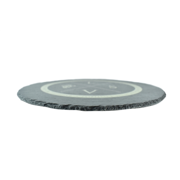 9 3/4" Round Slate Decor with Foam Pads... from ASI 72657 Active Life Promo / Apres Ski Ingrain Promo