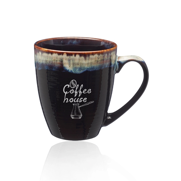 17 oz. ceramic mug with water color drip design, glossy exterior,... from ASI 39552 BEL Promo
