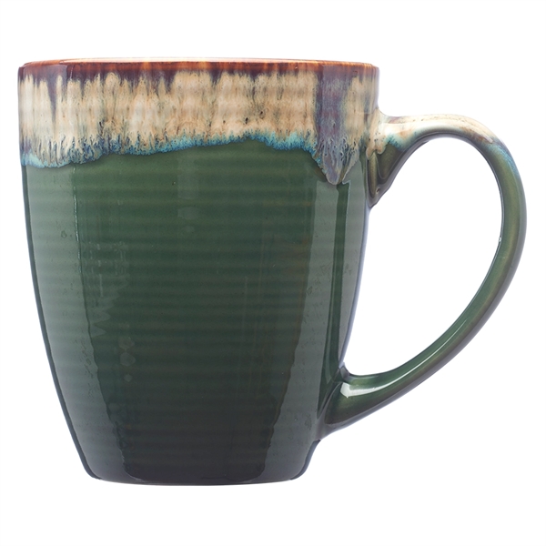 17 oz. ceramic mug with water color drip design, glossy exterior,... from ASI 39552 BEL Promo