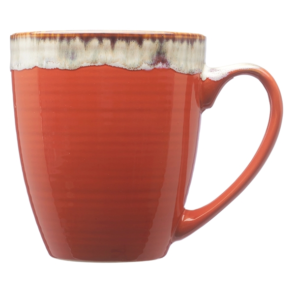 17 oz. ceramic mug with water color drip design, glossy exterior,... from ASI 39552 BEL Promo