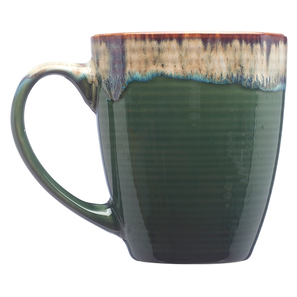 17 oz. ceramic mug with water color drip design, glossy exterior,... from ASI 39552 BEL Promo