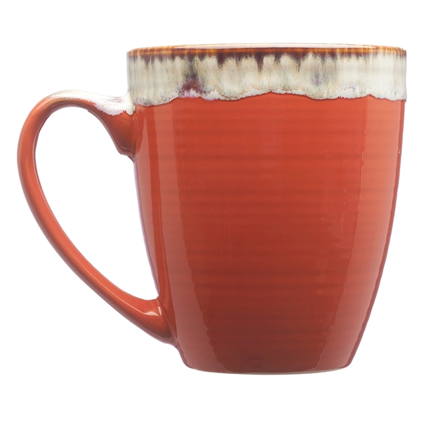 17 oz. ceramic mug with water color drip design, glossy exterior,... from ASI 39552 BEL Promo