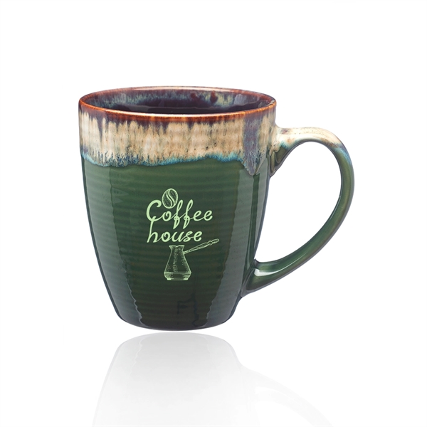 17 oz. ceramic mug with water color drip design, glossy exterior,... from ASI 39552 BEL Promo