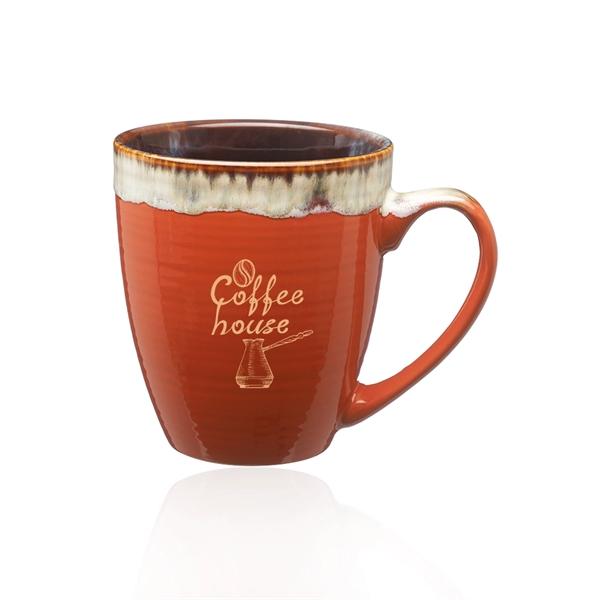 17 oz. ceramic mug with water color drip design, glossy exterior,... from ASI 39552 BEL Promo
