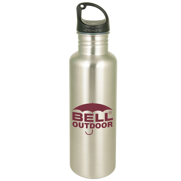 26 oz. single wall stainless bottle with black twist on lid.... from ASI 43051 CPS / Keystone CPS CPS/Keystone