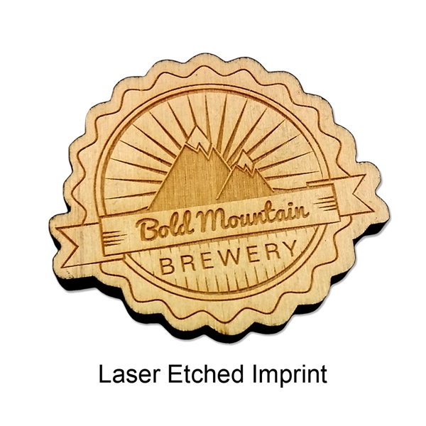 Birch wood magnets with 1/4" thickness and laser etching.... from ASI 72521 Morris Magnets