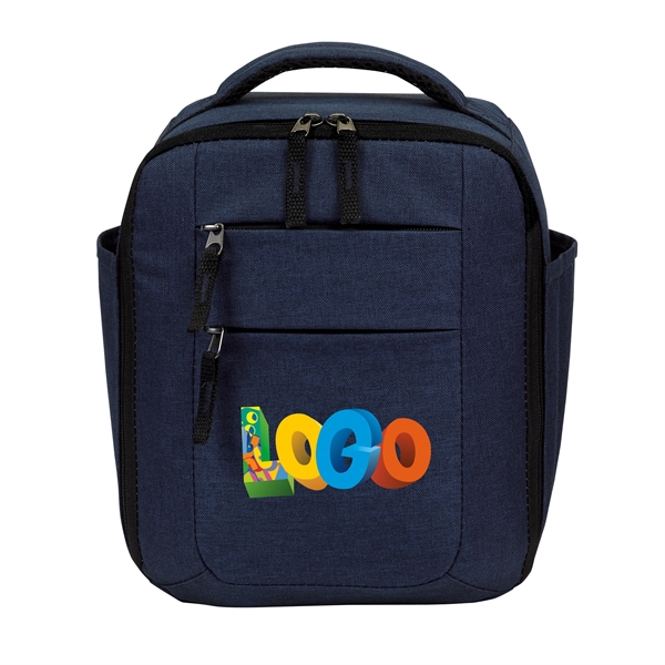 Premium vertical cooler with insulated heat-sealed PEVA lining, double zippered main... from ASI 46420 Continental Mkting Svc Inc / CMBags