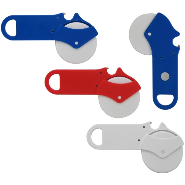 Pizza Cutter with Bottle Opener and Magnet Hold... from ASI 85620 H M Schmidt Co Inc