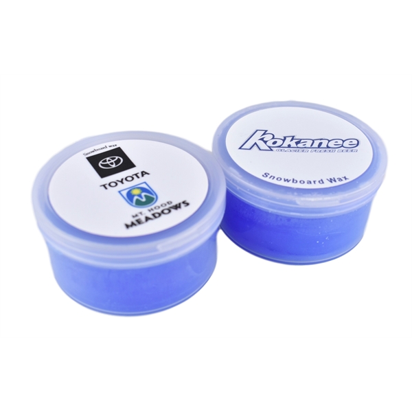 Snowboard/ski wax with snap lid reusable container that measures 2.5" x... from ASI 72657 Active Life Promo / Action Sports Promo