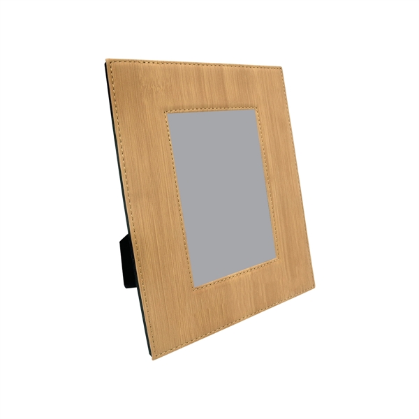 6 3/4" x 8 3/4" x 3/8" bamboo-look PU leatherette frame... from ASI 74601 Calico