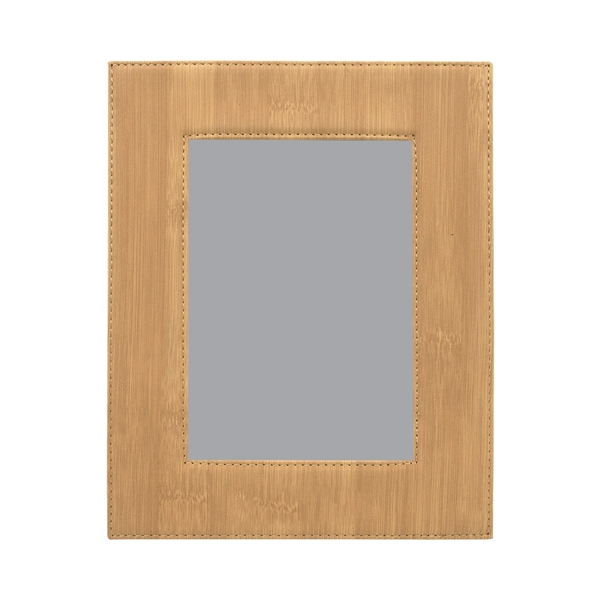 7 3/4" x 9 3/4" x 3/8" bamboo-look PU leatherette frame... from ASI 74601 Calico