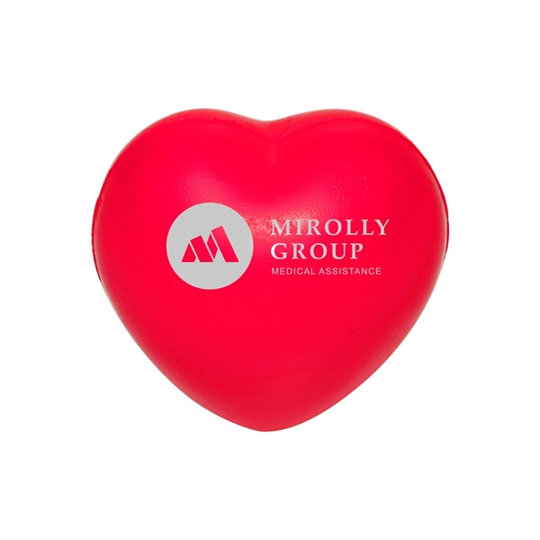 2.5" x 2.75" heart-shaped squeezable polyurethane stress relievers.... from ASI 62088 IDProductsource