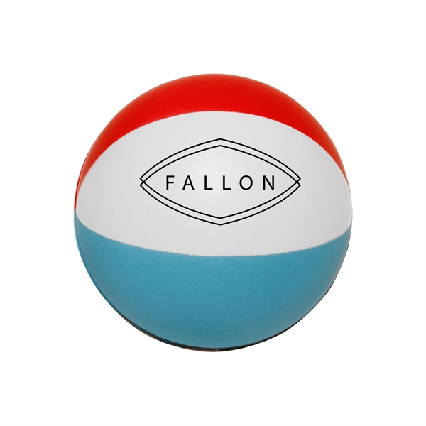 2.75" x 2.75" x 2.25" polyurethane beach ball-shaped stress ball.... from ASI 62088 IDProductsource