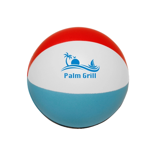 2.75" x 2.75" x 2.25" polyurethane beach ball-shaped stress ball.... from ASI 62088 IDProductsource