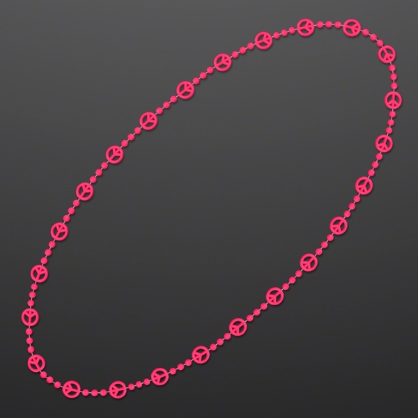 Peace Sign Bead Necklaces (NON-LIGHT UP); Blank Pricing... from ASI 34194 ALightPromos