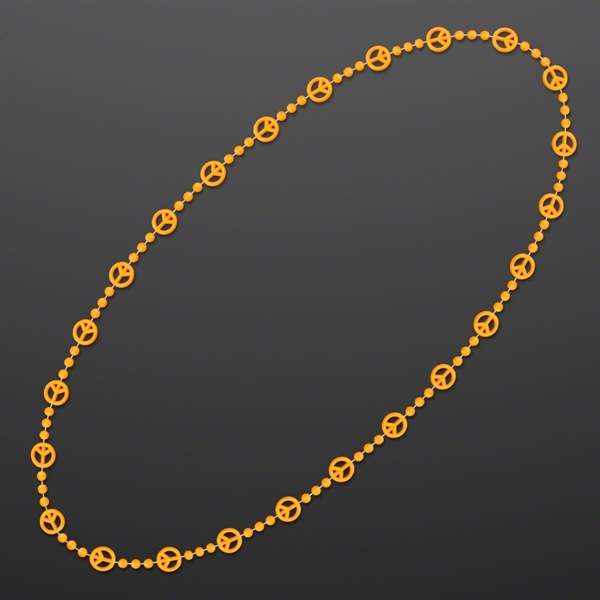 Peace Sign Bead Necklaces (NON-LIGHT UP); Blank Pricing... from ASI 34194 ALightPromos