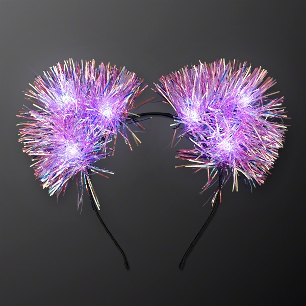 Still-Light Sparkle Iridescent Pom Ears; Blank Pricing... from ASI 34194 ALightPromos