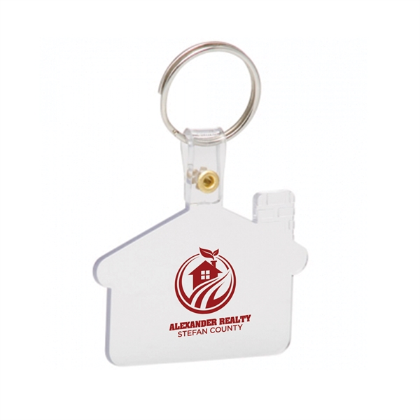 2.15" x 1.5" house-shaped soft plastic house-shaped key tag with split... from ASI 62088 IDProductsource