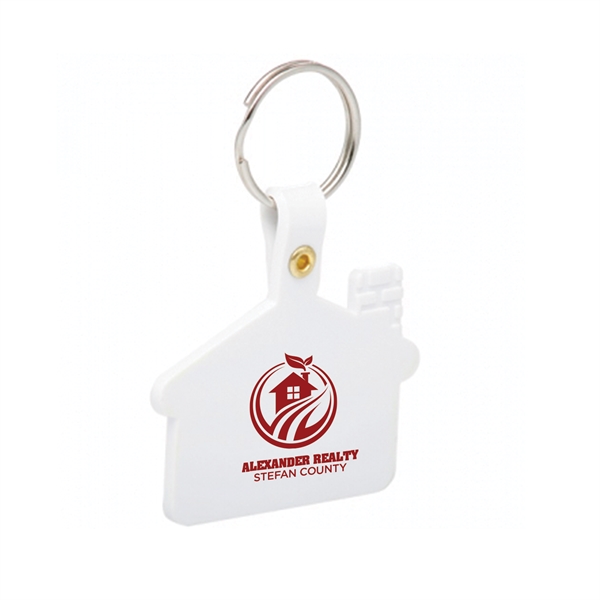 2.15" x 1.5" house-shaped soft plastic house-shaped key tag with split... from ASI 62088 IDProductsource