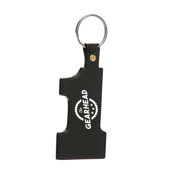 2.5" x 1.5" soft plastic "number one" shaped keychain with split... from ASI 62088 IDProductsource