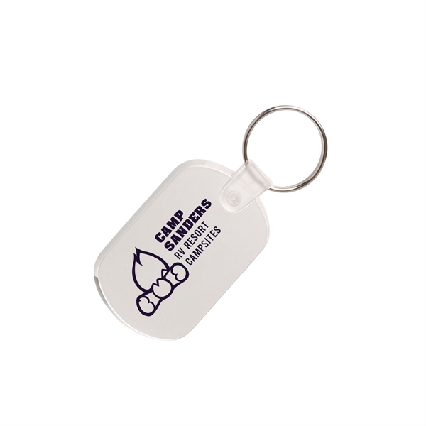 2.188" x 1.375" soft plastic keychain in solid and translucent styles.... from ASI 62088 IDProductsource