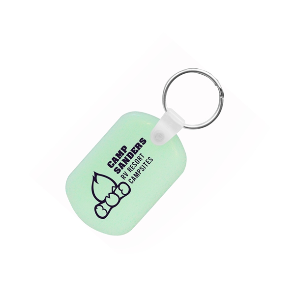 2.188" x 1.375" soft plastic keychain in solid and translucent styles.... from ASI 62088 IDProductsource