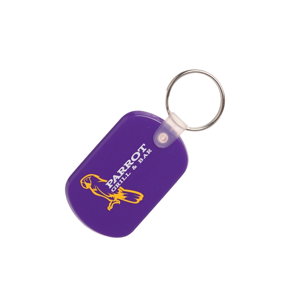 2.188" x 1.375" soft plastic keychain in solid and translucent styles.... from ASI 62088 IDProductsource