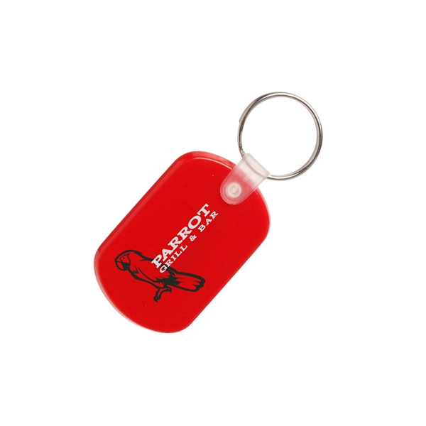 2.188" x 1.375" soft plastic keychain in solid and translucent styles.... from ASI 62088 IDProductsource